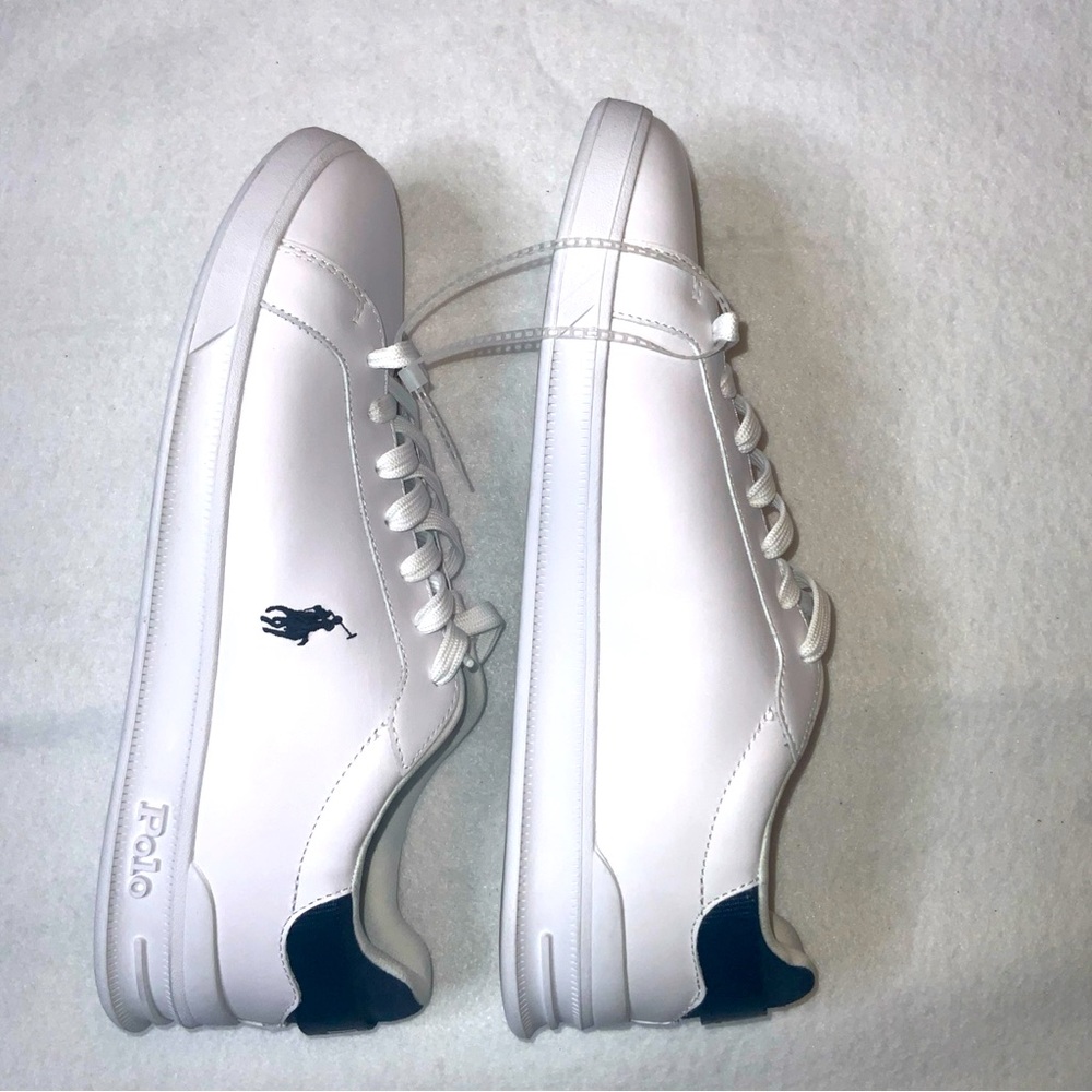 Polo Ralph Lauren Men’s Heritage Court lll Leather Sneaker Size 10 - Picture 8 of 14